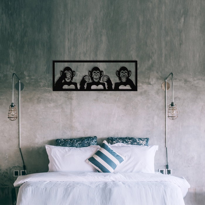 Wallity Three Monkeys-L Negro Wallity Three Monkeys-L Negro